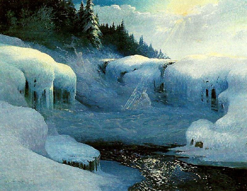 olof w. nilsson vinteralvor oil painting picture